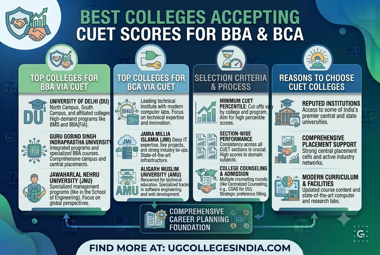 Best Colleges Accepting CUET Scores for BBA & BCA