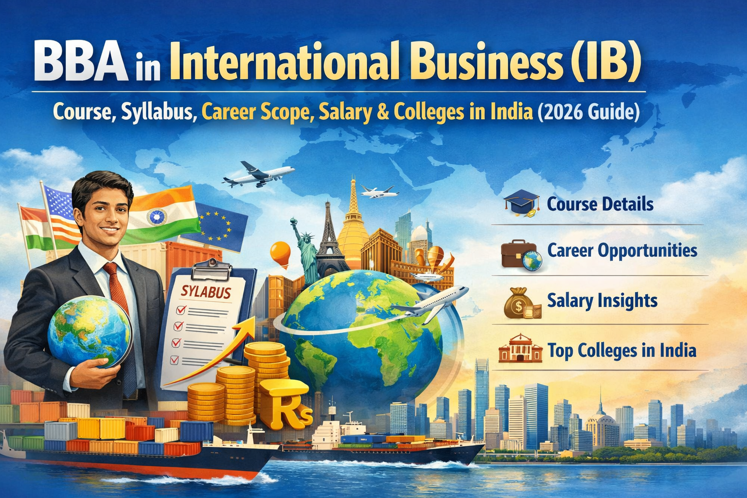 BBA in International Business (IB) – Course, Syllabus, Career Scope, Salary & Colleges in India (2026 Guide)