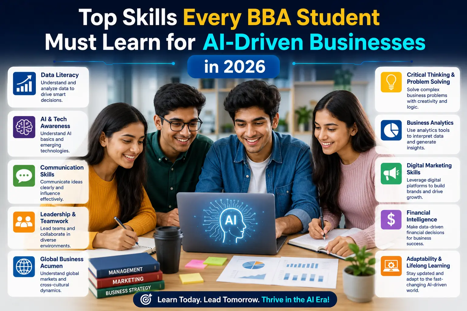 Top Skills Every BBA Student Must Learn for AI-Driven Businesses in 2026